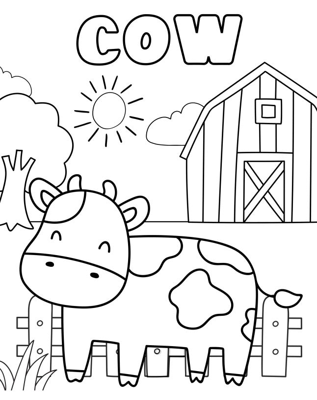 Farm Animal Coloring Pages – Tangleby Gardens