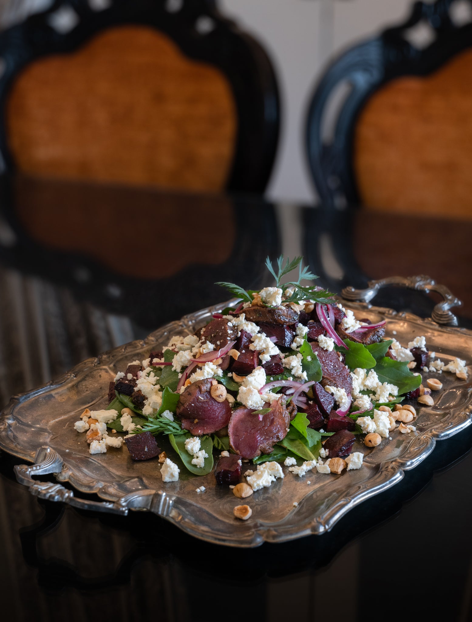 Venison Medallions On Warm Beetroot Salad Tangleby Gardens