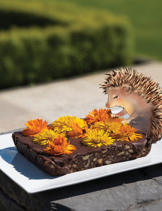 Hedgehog Slice with Edible Calendula Flowers