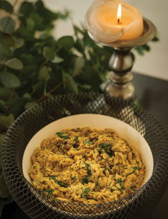 Creamy mushroom and spinach risoni Tangleby Gardens