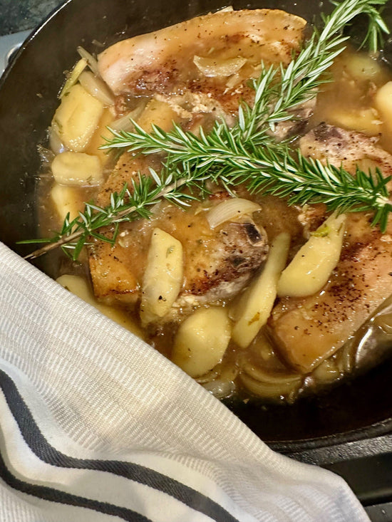 Pork Chops with Pears and Ginger