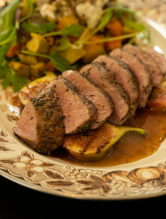 pork fillet with fig & chilli sauce