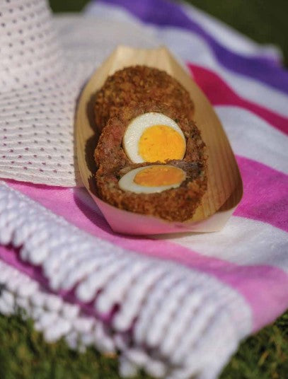 Scotch eggs with parmesan crumbs