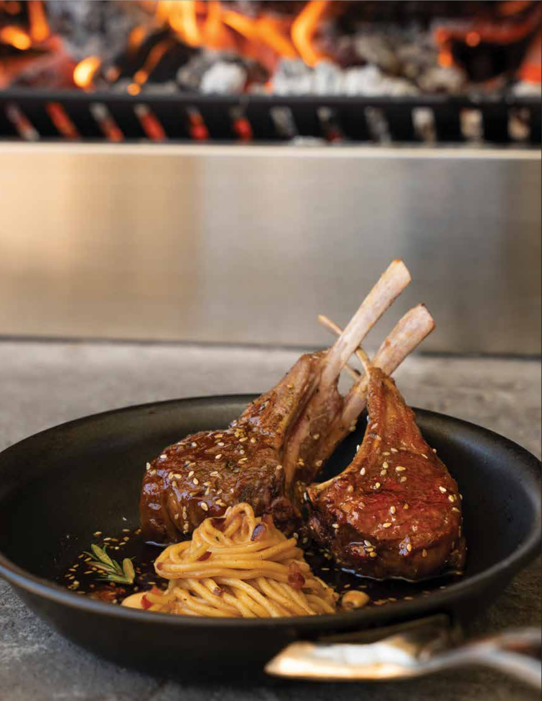 lamb cutlets with honey & sesame glaze Tangleby Gardens