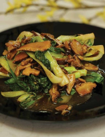 Bok choy and shitake stir-fry