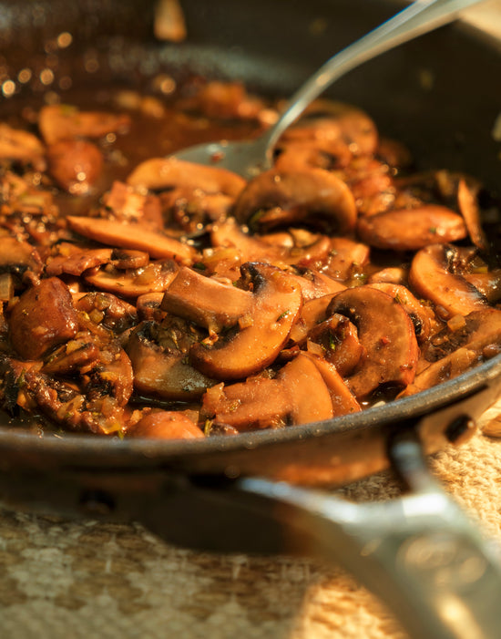 Butter Balsamic Mushrooms - to serve with steak
