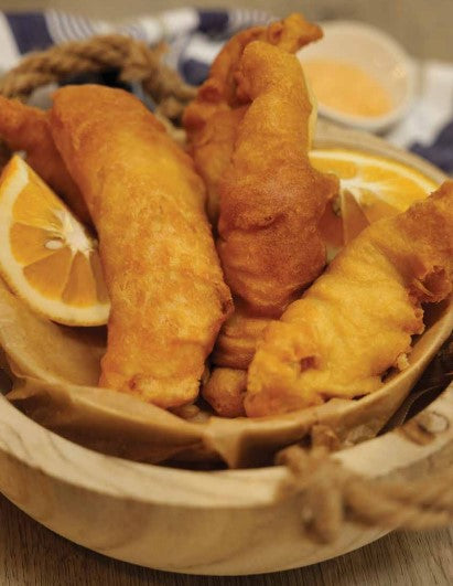 Coconut battered fish