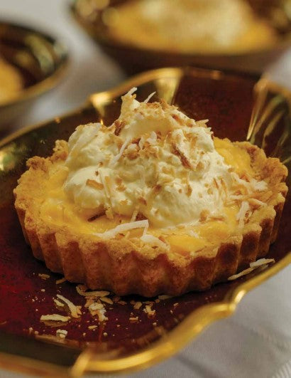 Coconut cream custard tarts