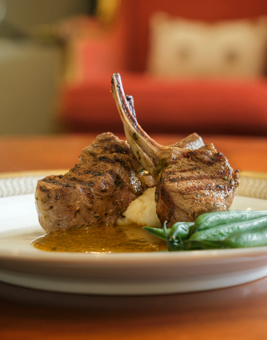 Greek Lamb with Garlic Mint Sauce