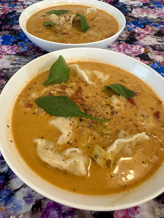 Thai Red Curry Dumpling Soup