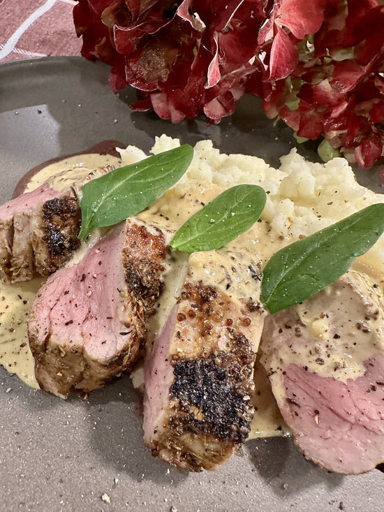 Pork Fillet with Mustard Cream Sauce