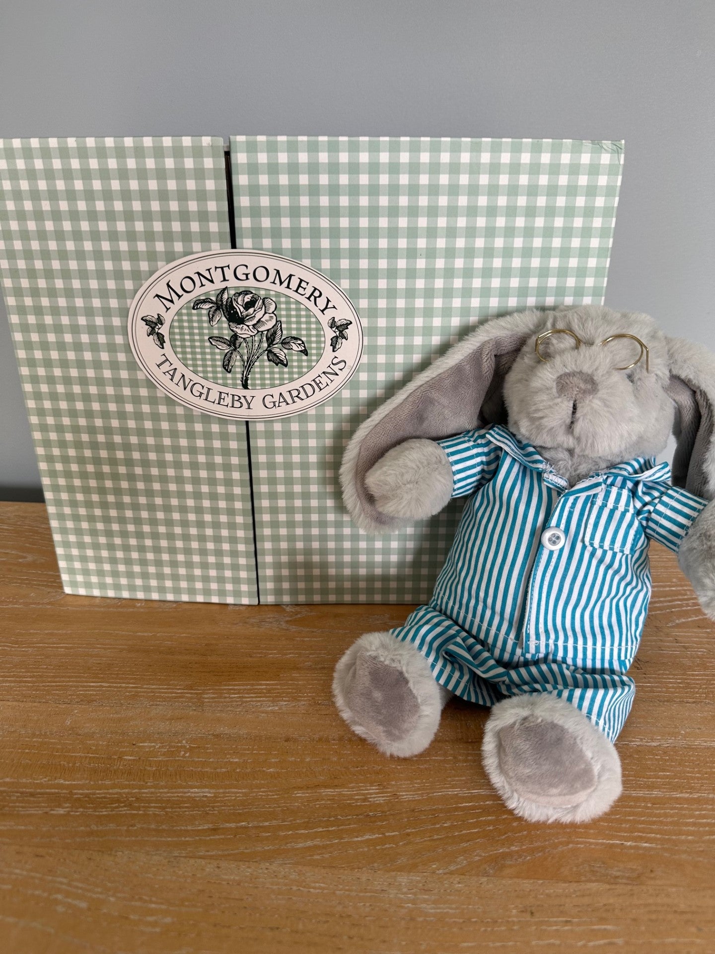 Montgomery soft toy Rabbit comes with his own wardrobe and in a heirloom box
